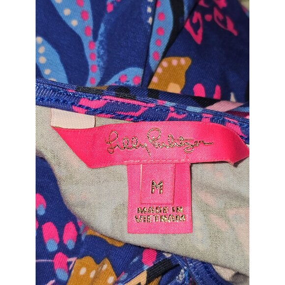 Lilly Pulitzer Women's Multicolor Borealis Blue Wyota Jumpsuit Size M 2802 - Picture 7 of 16